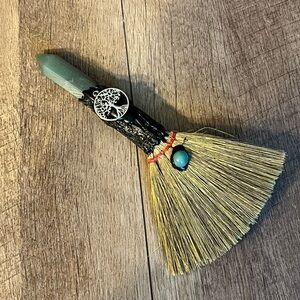 Green Adventurine Tree of Life Broom